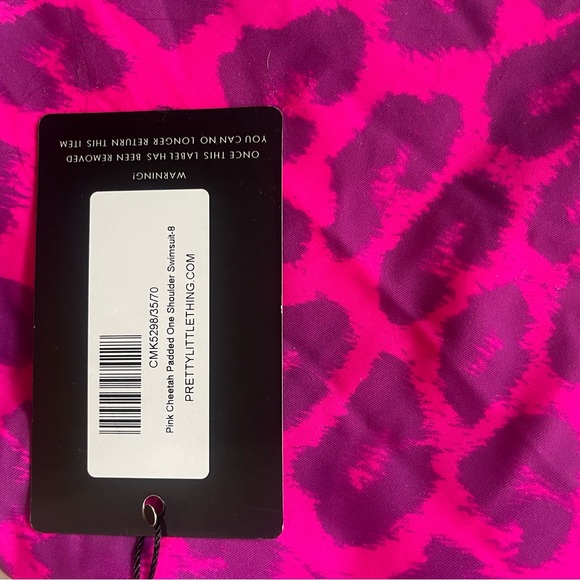 Princess Polly fuschia and purple cheetah one piece swim - Picture 2 of 8
